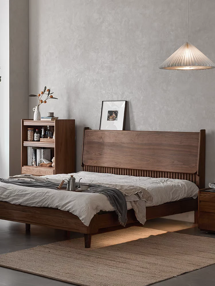 简约实木床简约风木家具经济型家用主卧榫卯结构简易北欧单人