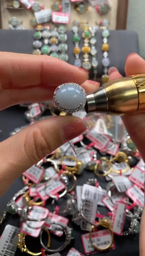 【闪购商品】翡翠戒指银S925镶嵌11111111111111  7