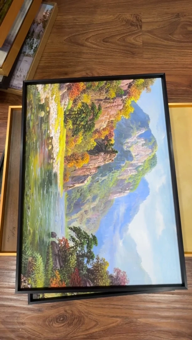油画【新品含装裱】朝鲜画家原创手绘油画作品