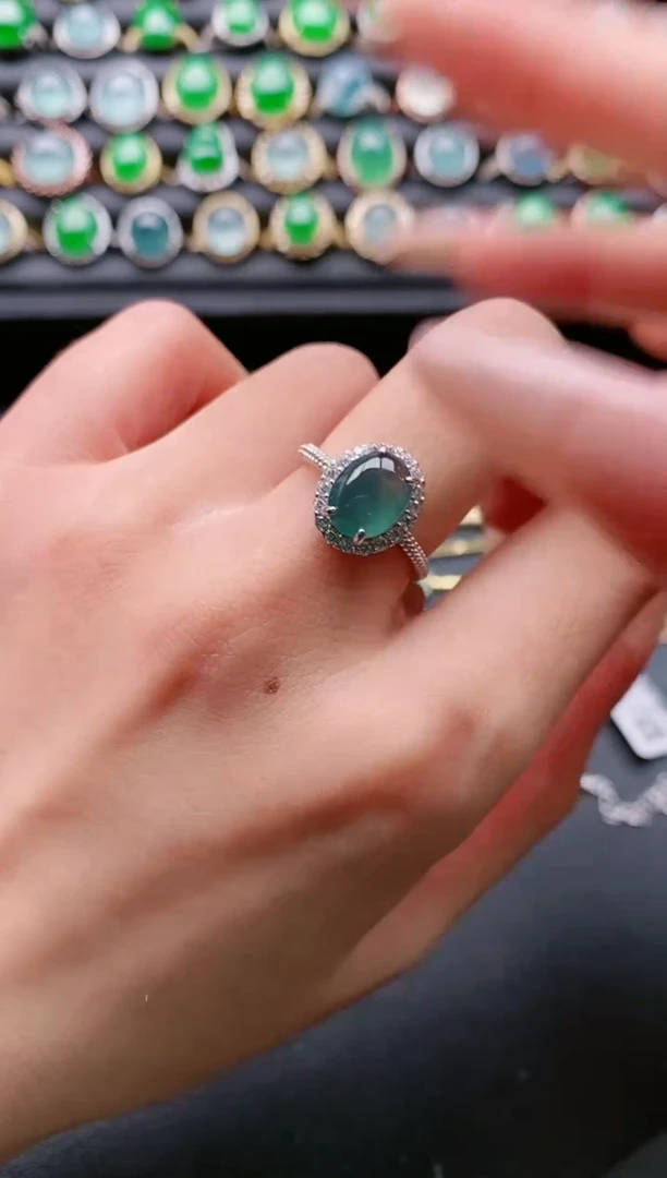 【闪购商品】翡翠戒指银S925镶嵌111111