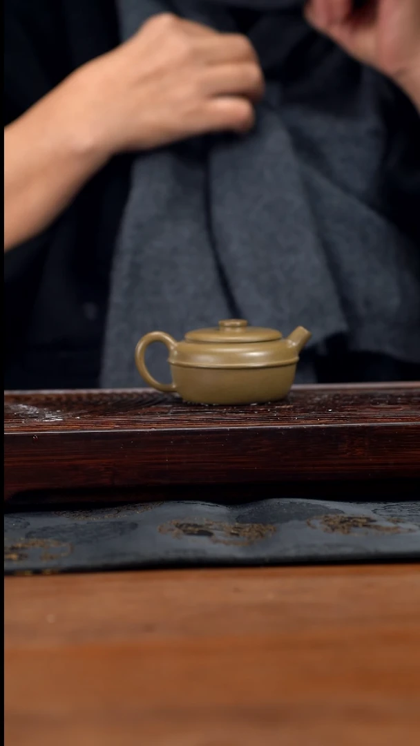 【闪购商品】紫砂茶壶100cc黄龙山原矿豆青泥巨轮1