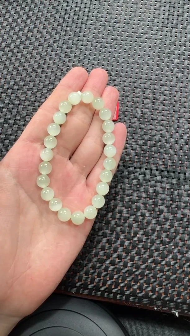 未镶嵌手串和田玉新疆玉田猫眼手串卡8