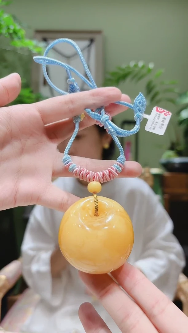 裸石蜜蜡未镶嵌蜜蜡绳编项链MXWpp