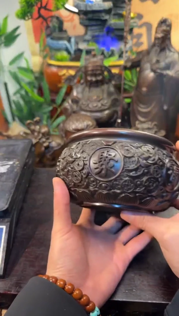 潼潼古铜只卖真铜！（大号聚宝盆）