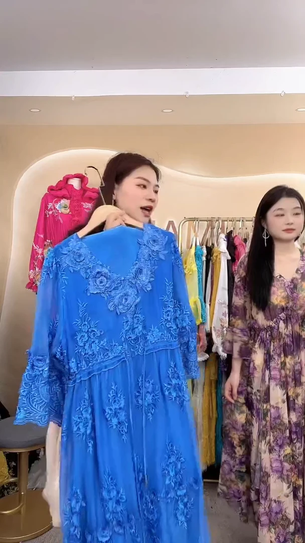 常规蓝色连衣裙289
