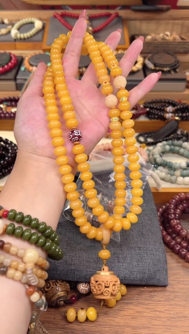 【闪购商品】菩提根/象牙果手串黄菩提香囊108颗+3香