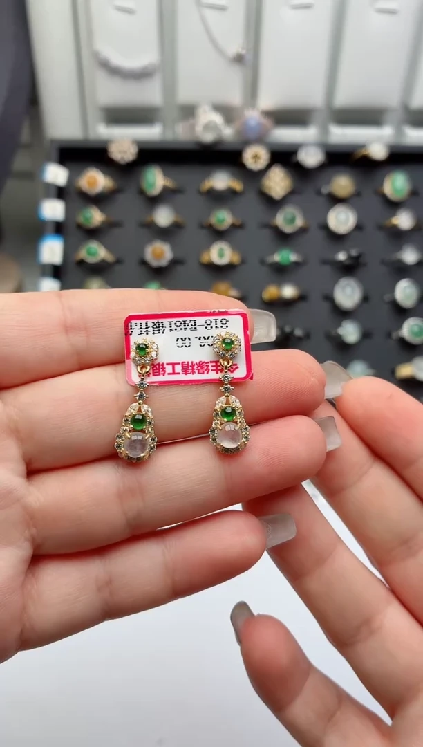银S925镶嵌戒指翡翠.