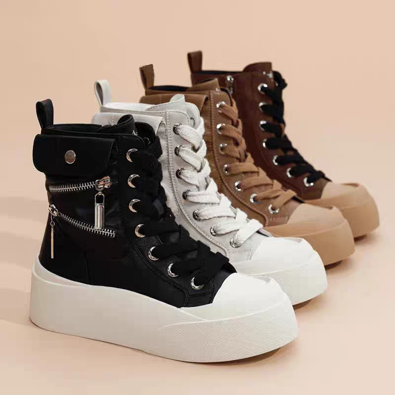 贝拉潮鞋马丁靴2025春秋季新款厚底圆头百搭时装女鞋时尚休闲鞋