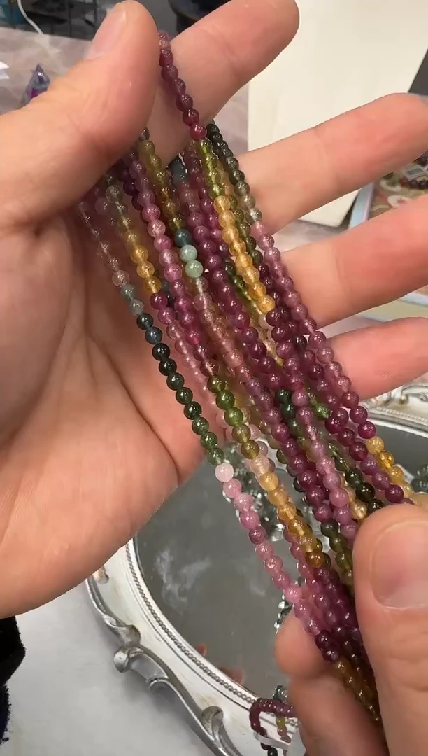 【闪购商品】碧玺手链未镶嵌YS1473约3.5mm多样性发一件