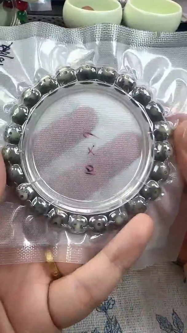 手串星月菩提6石玉料糯冰单圈10×9高透精工福利