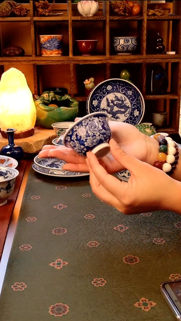 【手工手绘万花压手杯】