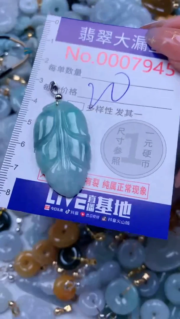 翡翠未镶嵌吊坠(不含链)7945