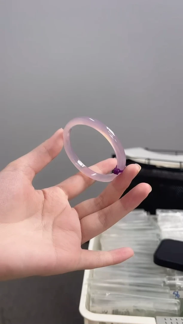 手镯玛瑙/玉髓未镶嵌54-55紫霞