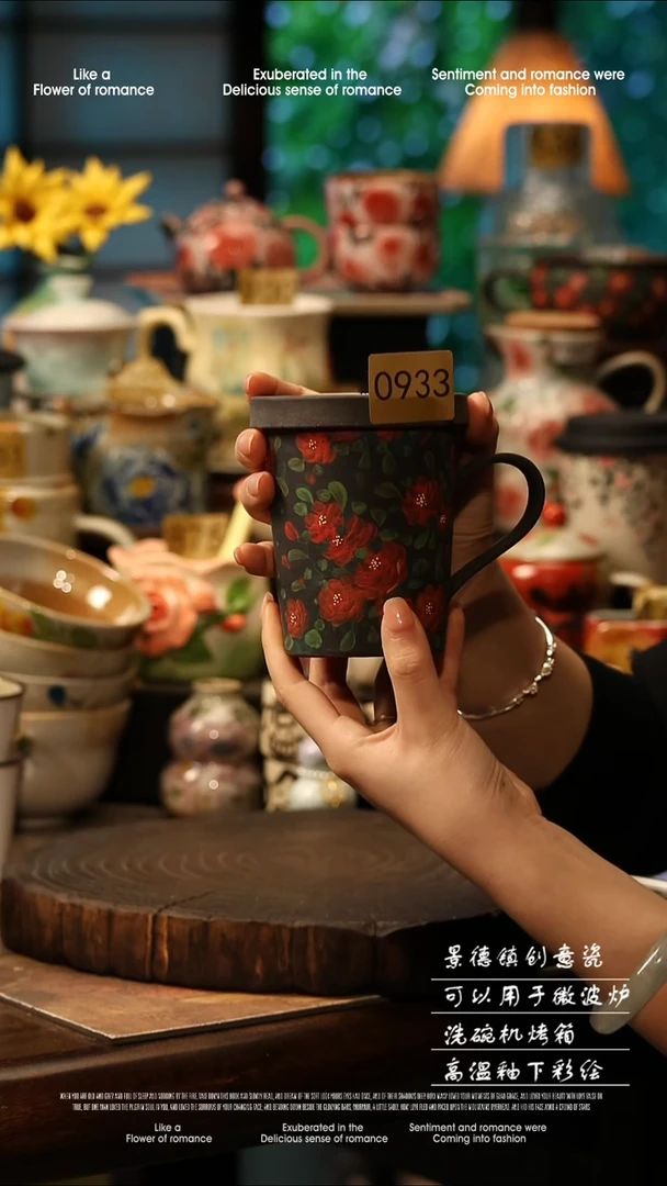 陶瓷景德镇高温釉下彩手工手绘款式@A0933@