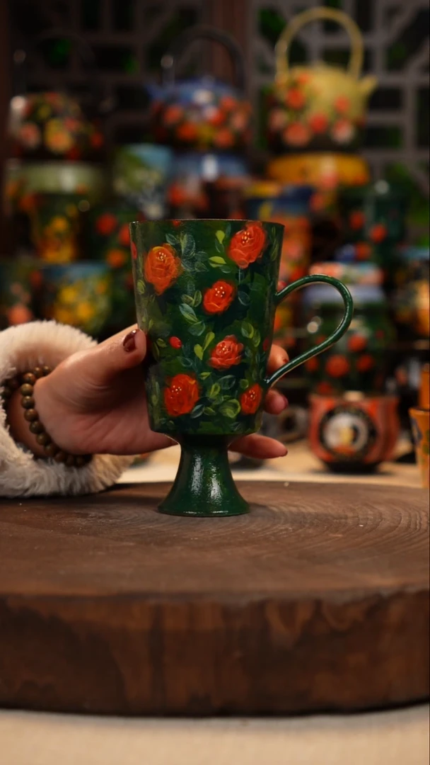 紫砂油画手绘釉下彩