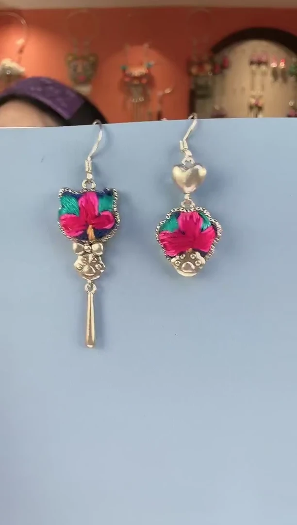 非遗手工刺绣耳环02