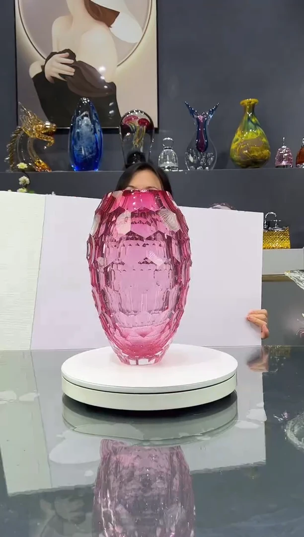 手工艺品琉璃  水晶琉璃花瓶1个