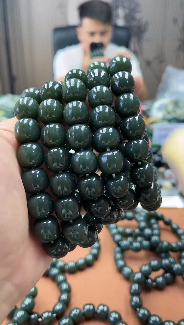 手链未镶嵌和田玉纯天然新疆且末蓝14老型拍一发一