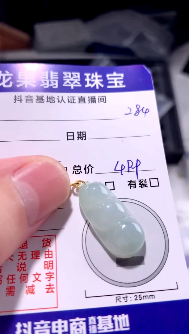 颈饰未镶嵌翡翠豆子284