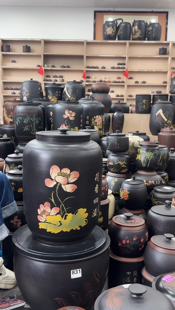 罐瑕疵茶缸高50cm彩填    613