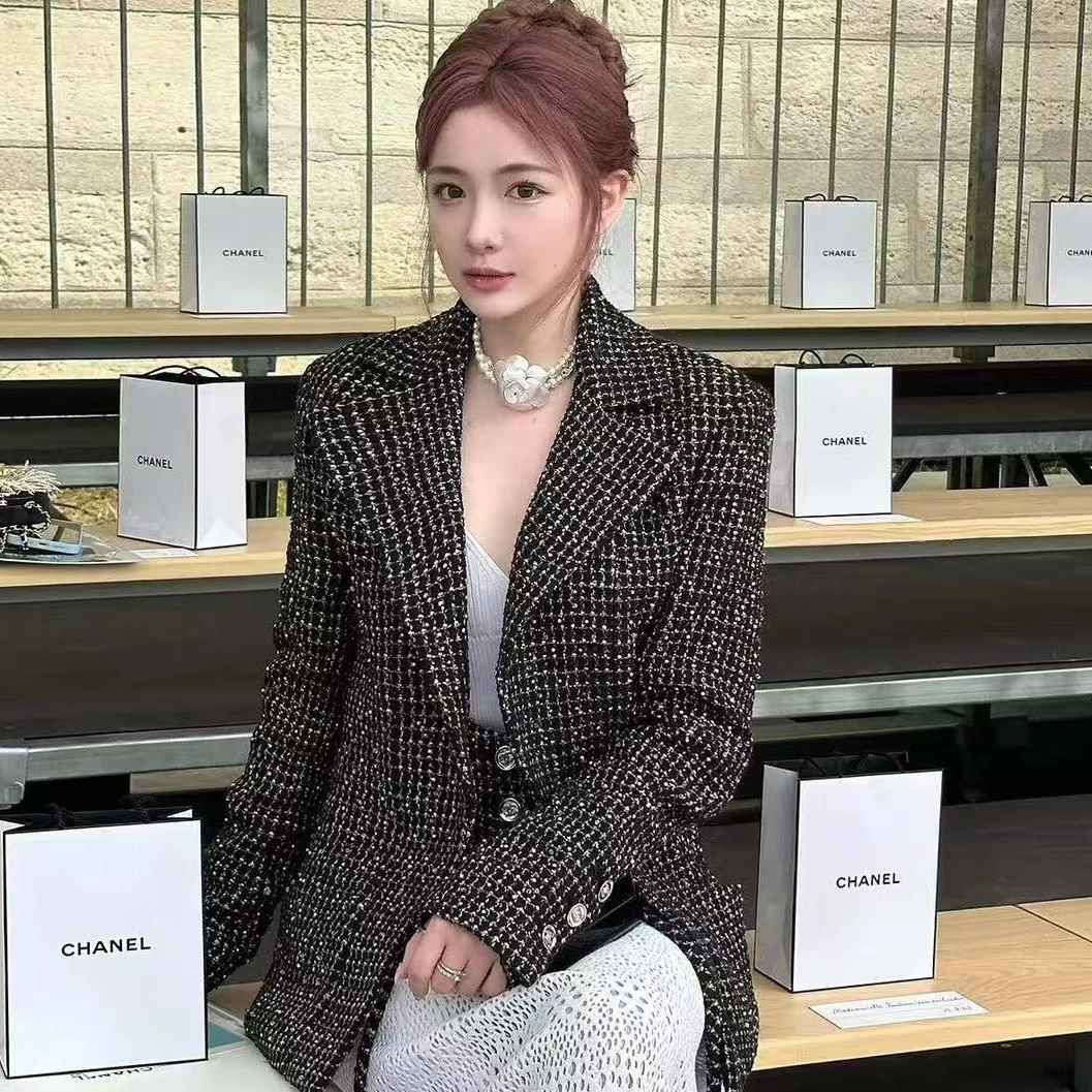 99新 Chanel/香奈儿 Chanel超重工假两件钉珠外套