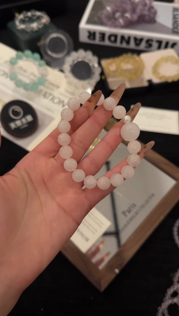 未镶嵌手链水晶粉水晶x3516