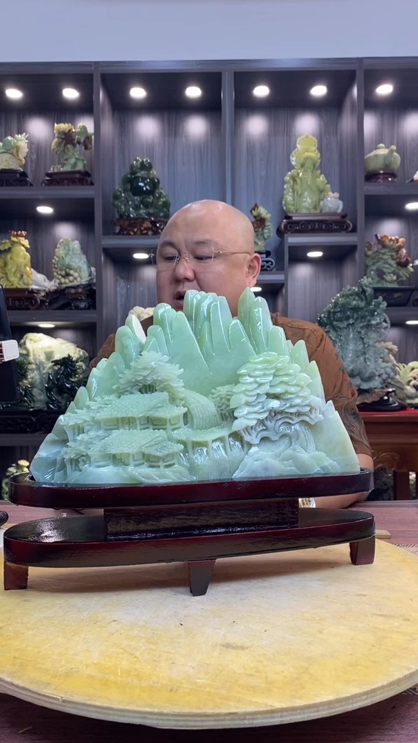 玉公**敌玉岫岩料手工雕刻摆件居家装饰送礼一物一图