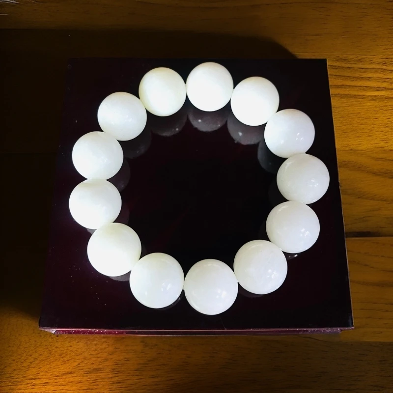 抖音质检先鉴后发出具和田玉证书保真天然和田玉白玉手串