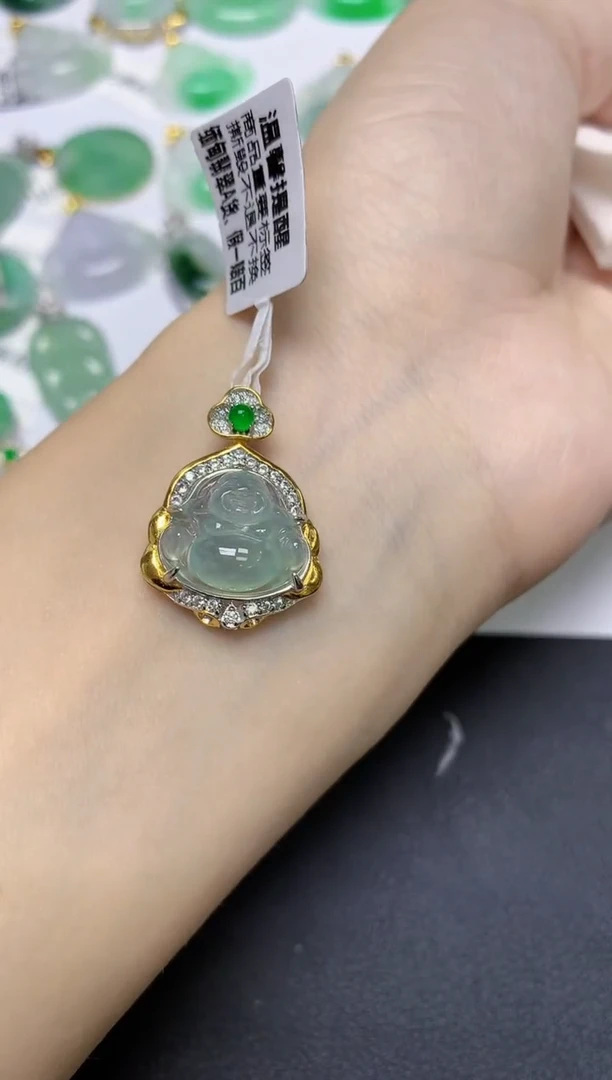 颈饰未镶嵌翡翠天然缅甸翡翠A货多样性发一件