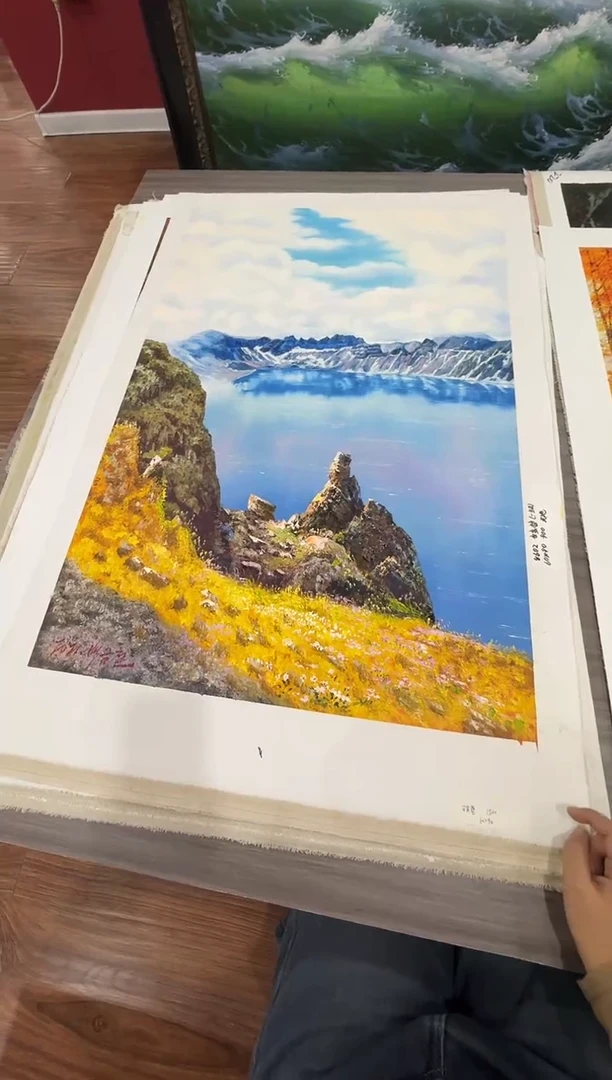 油画【134号】约90*60cm丨朝鲜原创纯手绘孤品油画丨顺丰包邮