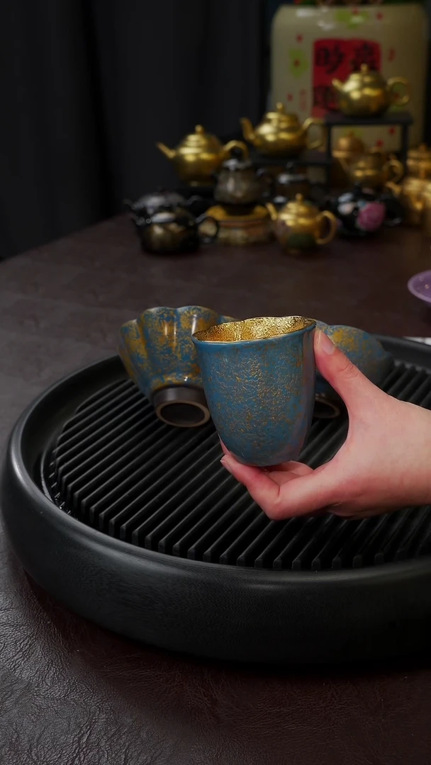 【闪购商品】杯【宜景窑大漆鎏金】杯子17