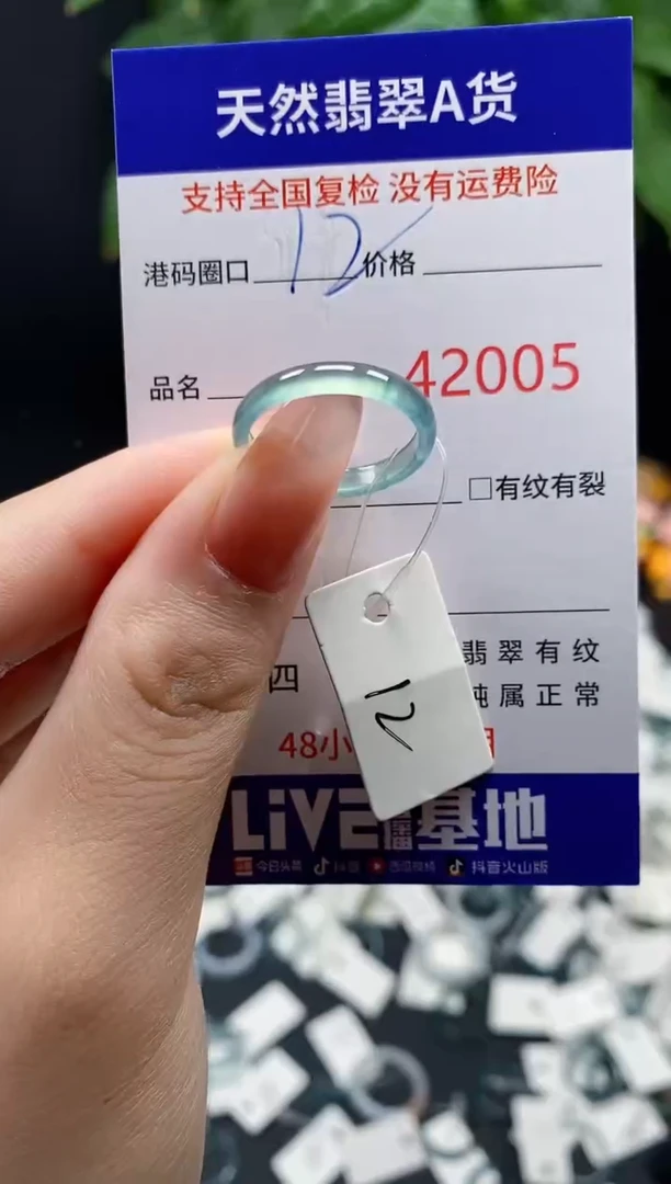 翡翠戒指未镶嵌天然翡翠戒圈2005