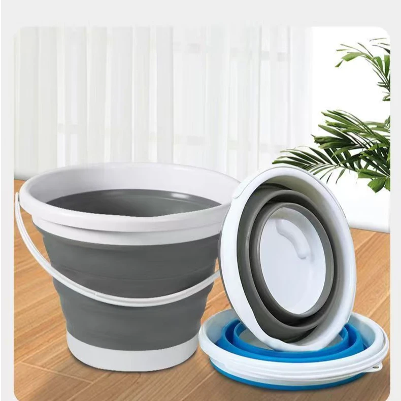 便携式折叠水桶硅胶塑料车载水桶户外钓鱼旅行家用多功能水桶