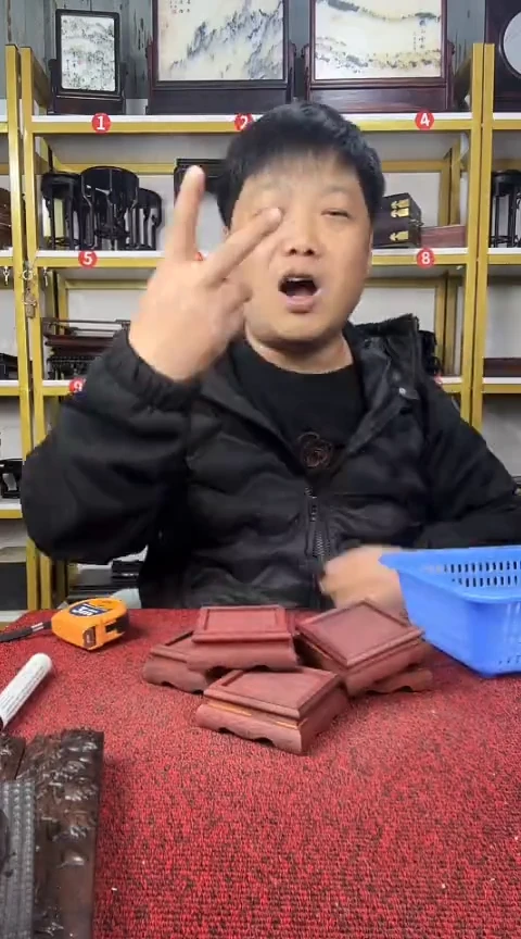 木5个正方小底座5.2*7.5CM
