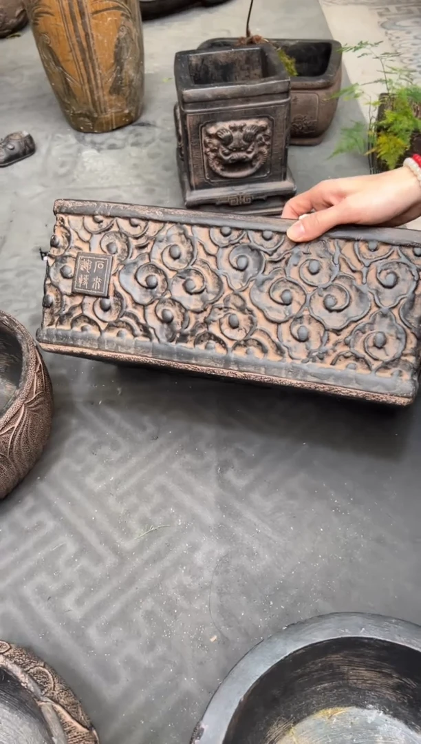 陶土【火山泥】大方时来运转盆