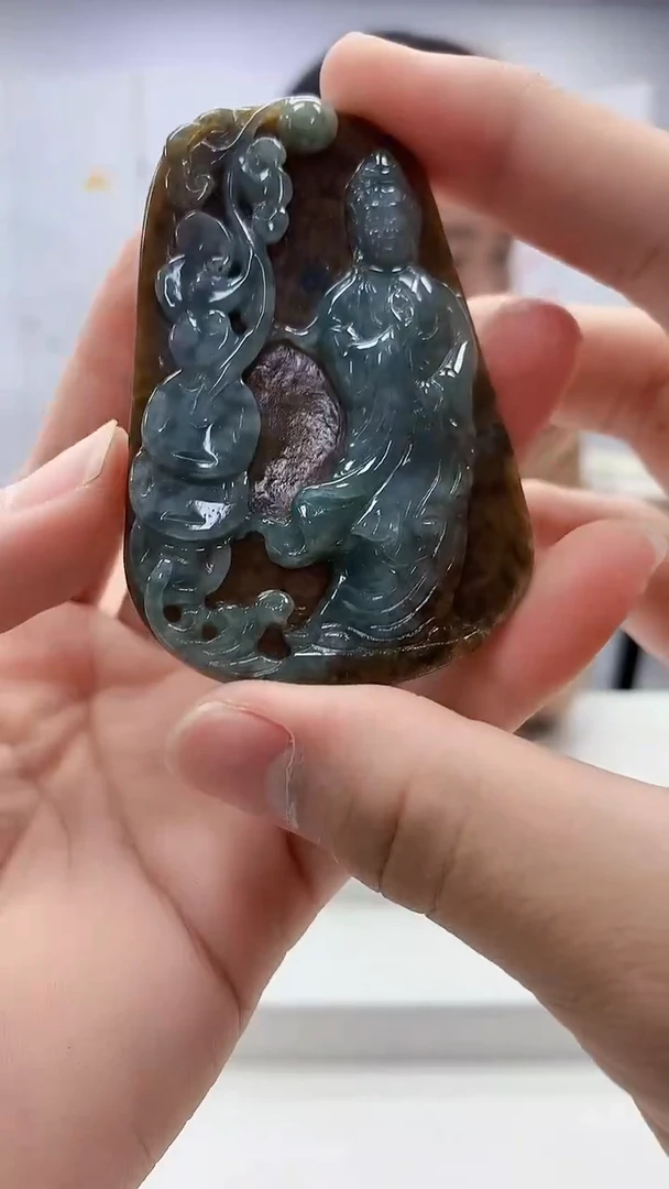 定制翡翠未镶嵌4917bb-毛货挂件51