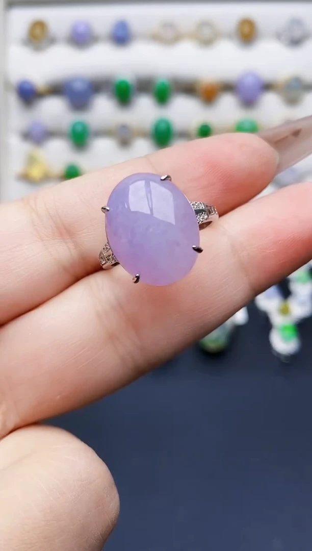 银S925镶嵌戒指翡翠0509