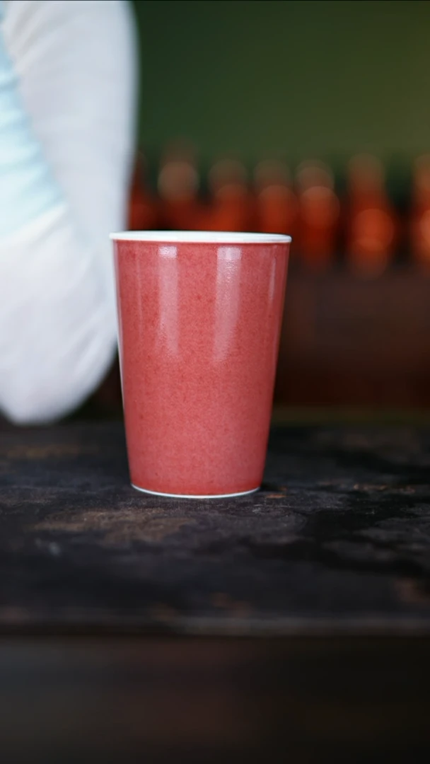 杯子景德镇纯手工陶瓷豇豆红