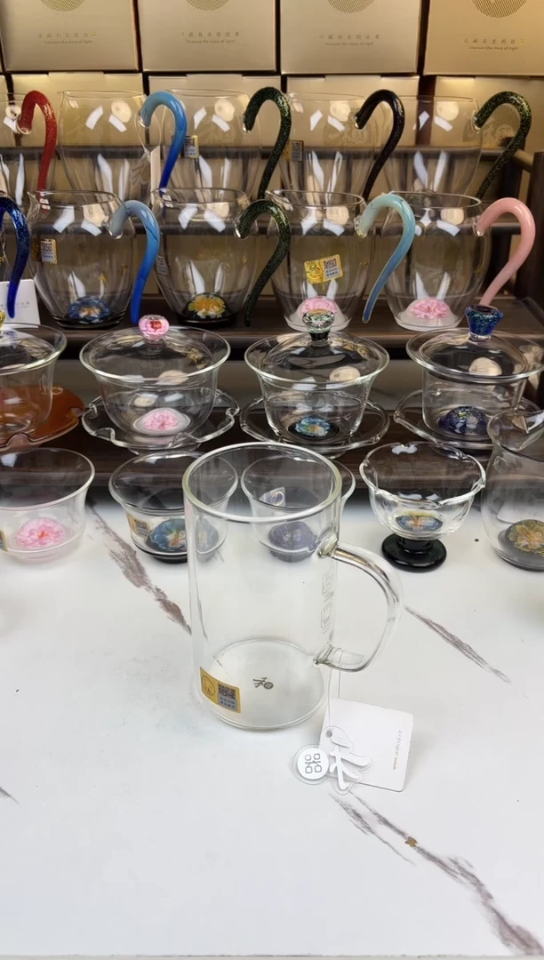 玻璃手工艺品禾器 清简杯透明 普通盒