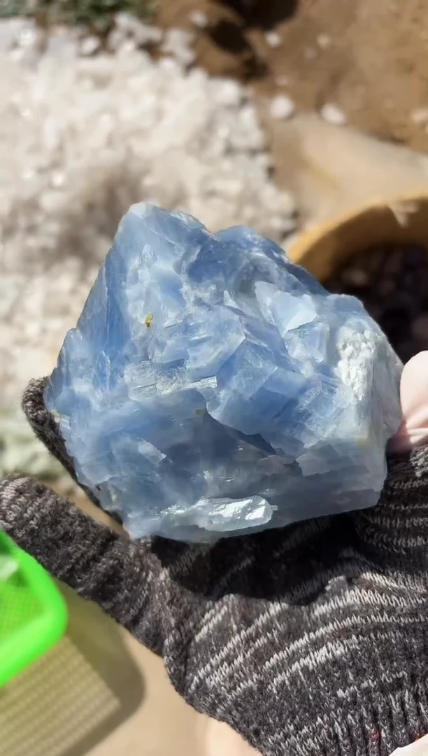 【闪购商品】水晶摆件未镶嵌蓝jing石 支架底座