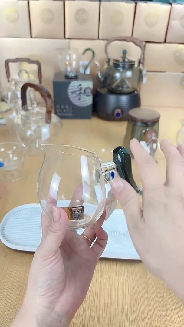 禾器鲲然茶海烟灰色把手