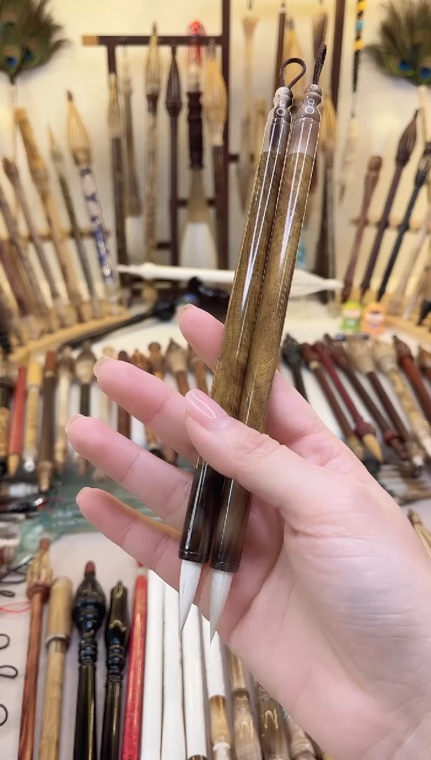 【清水试笔，拒绝蘸墨】墨舞笔庄毛笔2支羊毫