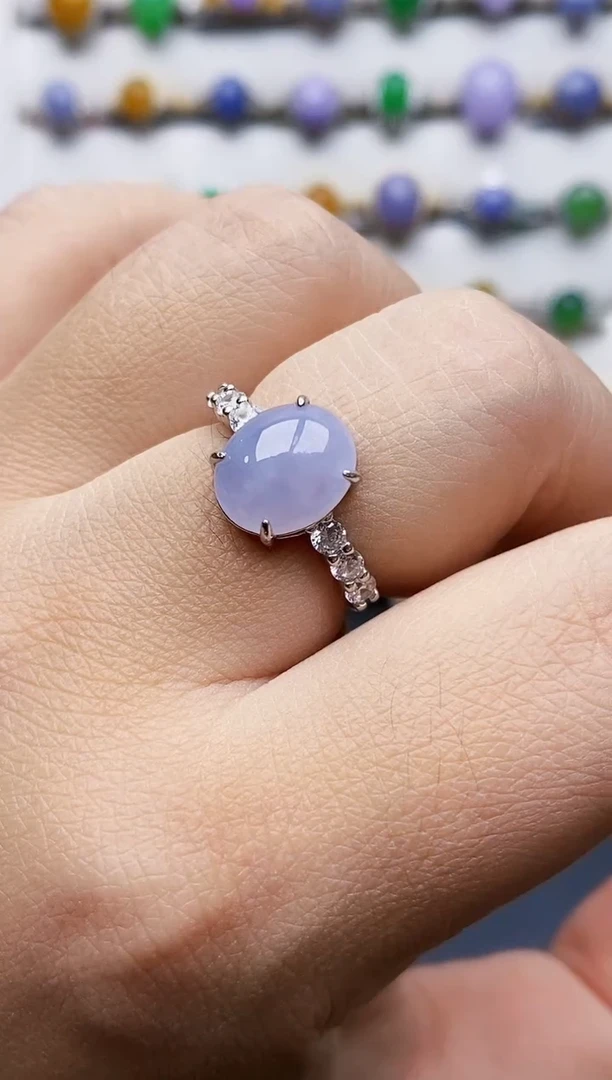 银S925镶嵌戒指翡翠3325