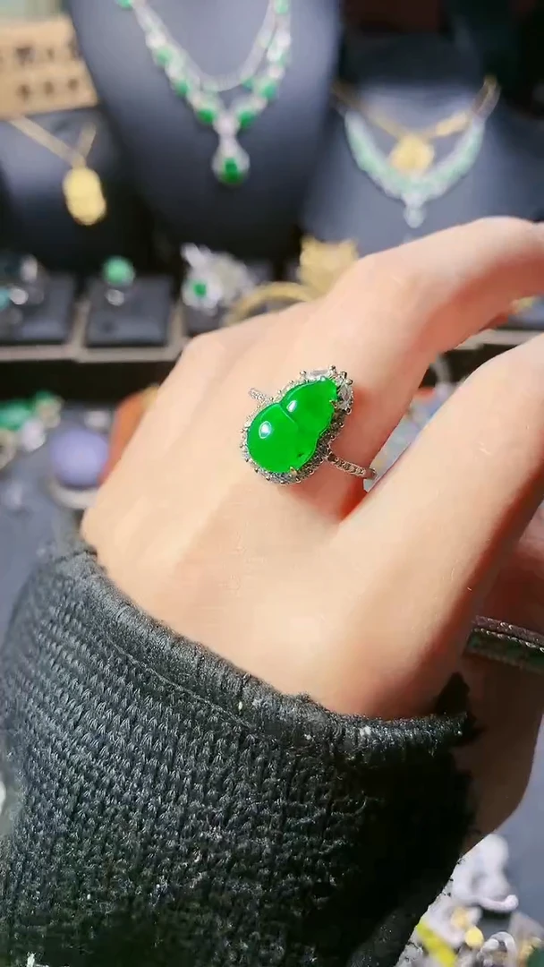 【闪购商品】翡翠戒指银S925镶嵌戒指