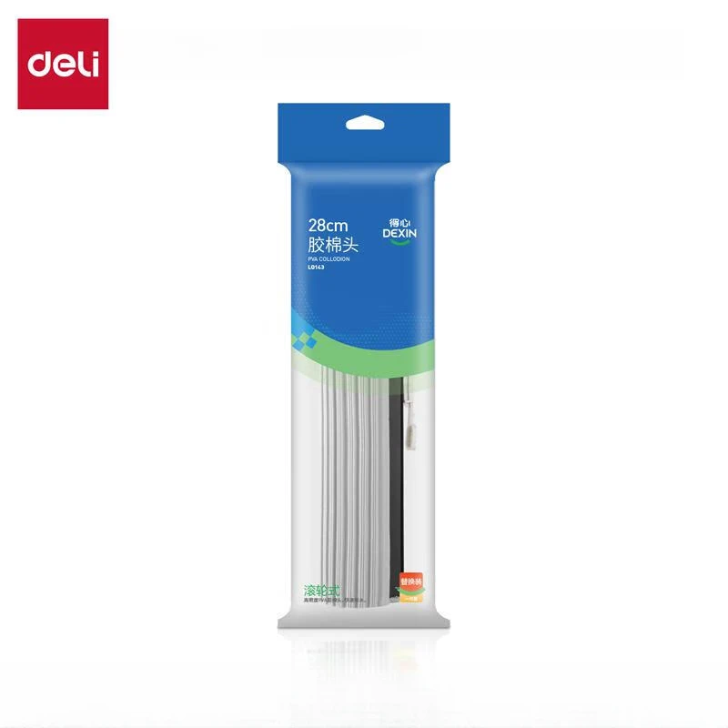 得力LQ143滚轮款28cm胶棉头