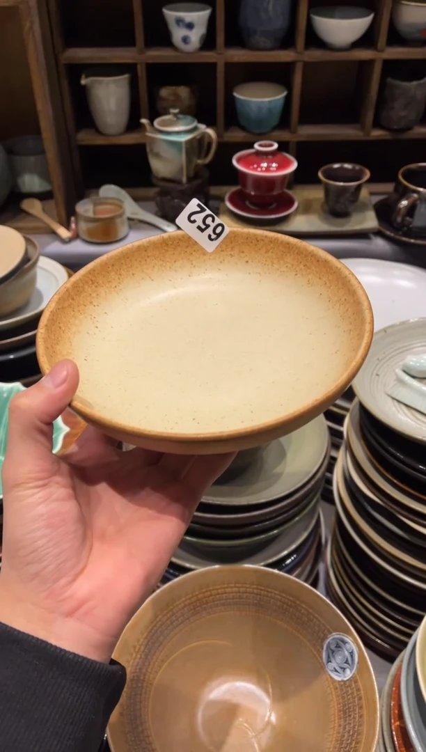 【闪购商品】瓷片652  月白高足盘1个