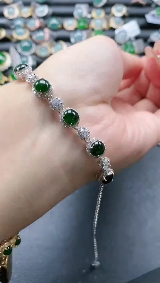 【闪购商品】翡翠戒指银S925镶嵌51511