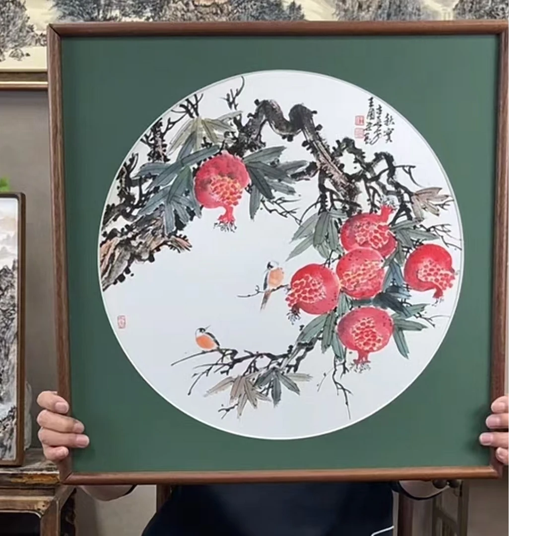 《笑口常开》52×52花鸟装饰画