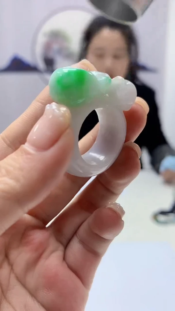 【闪购商品】定制翡翠未镶嵌4902ms-毛货扳指186