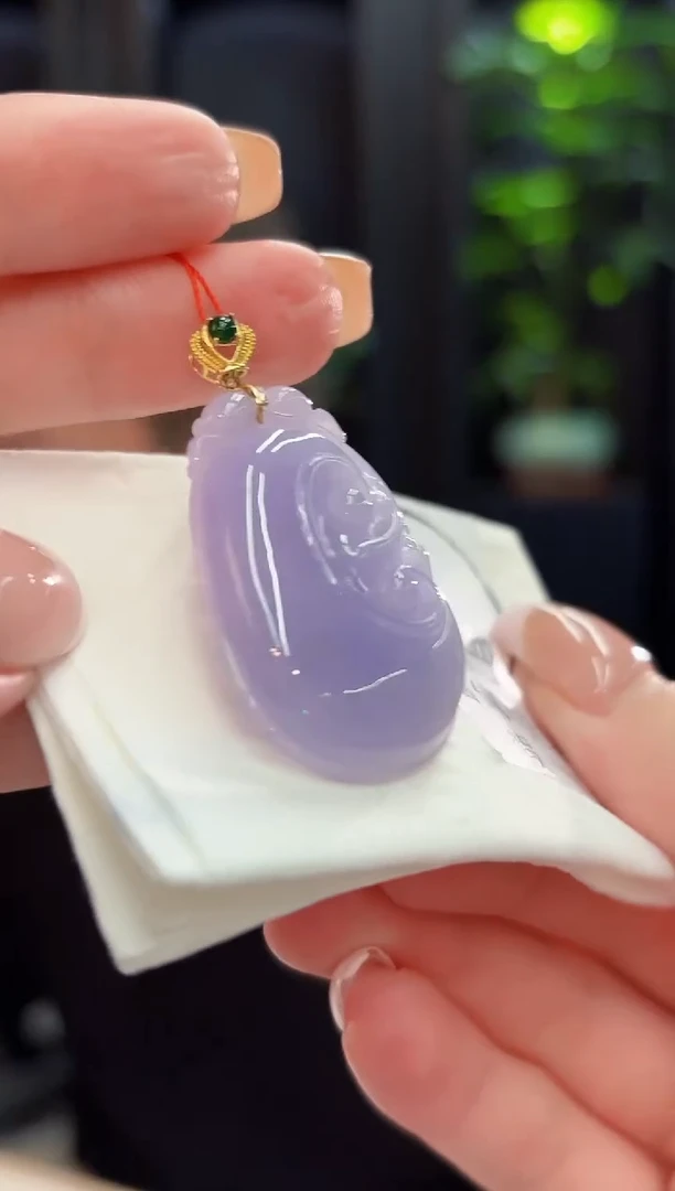 颈饰18K金镶嵌翡翠 缅料A货/支持复检/一件